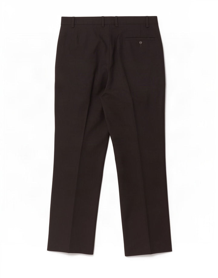 Pantaloni da abito dritti da uomo Marks & Spencer W38 L33 poliestere blu navy
