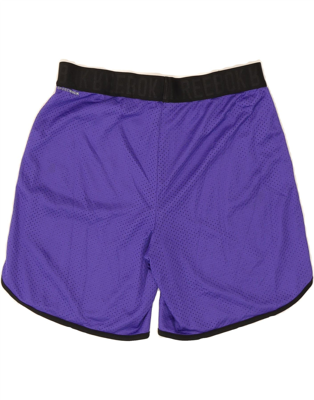 REEBOK Womens Graphic Sport Shorts UK 8/10 Small Purple Polyester Vintage Reebok and Second-Hand Reebok from Messina Hembry 