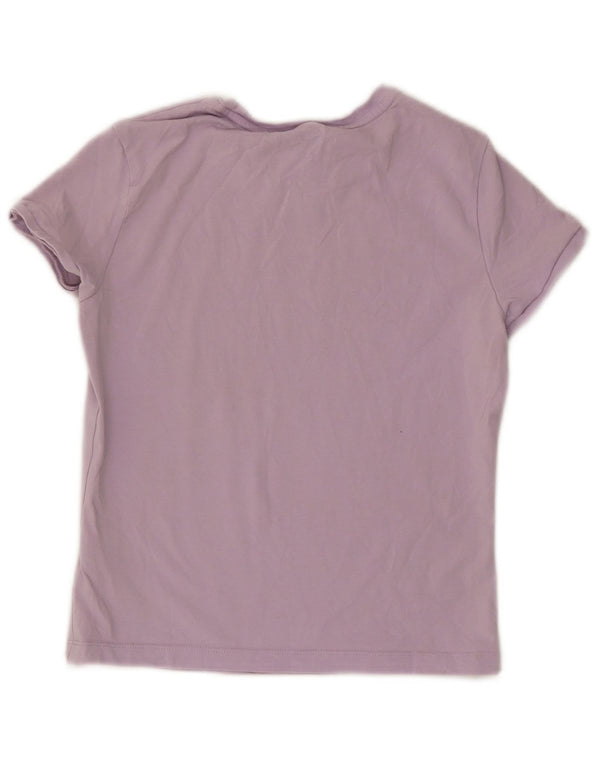 T-shirt corta da donna Puma UK 10 piccola in cotone viola