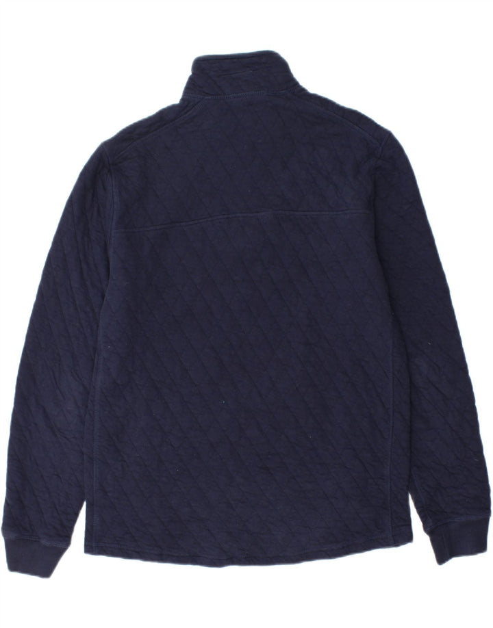 J. Crew Felpa con collo con zip da uomo Maglione medio in cotone blu navy
