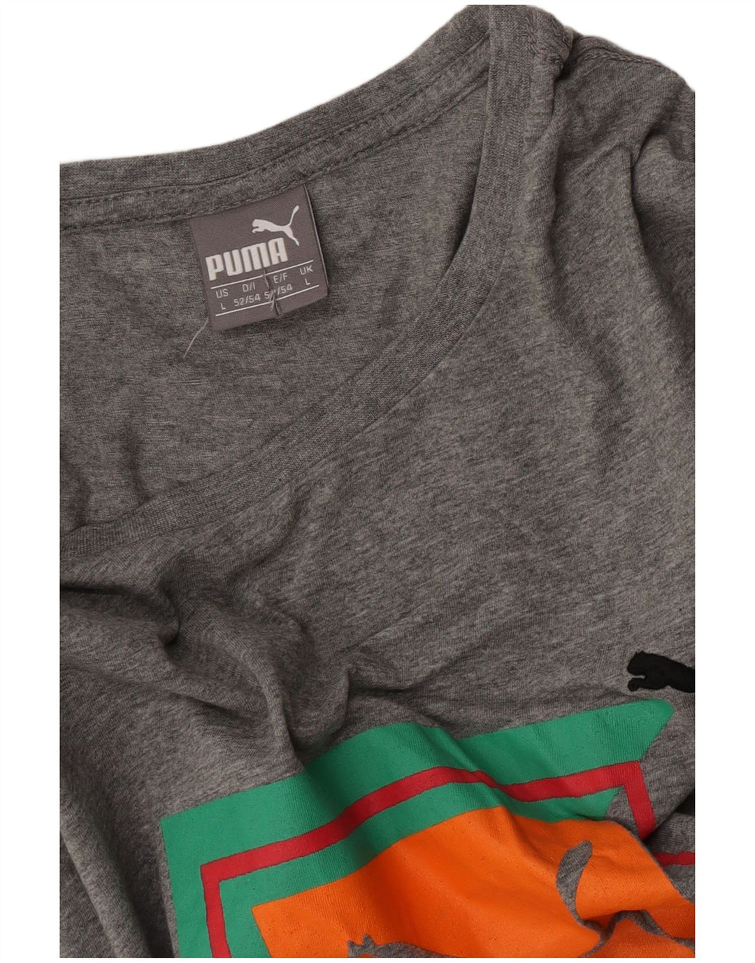 T-shirt grafica da uomo Puma Large grigia screziata