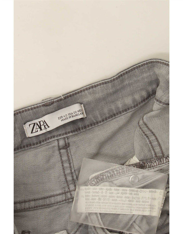 Jeans slim da donna Zara EU 40 medio W30 L27 cotone grigio