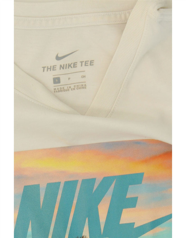 NIKE Mens Graphic T-Shirt Top Small White Cotton Vintage Nike and Second-Hand Nike from Messina Hembry 