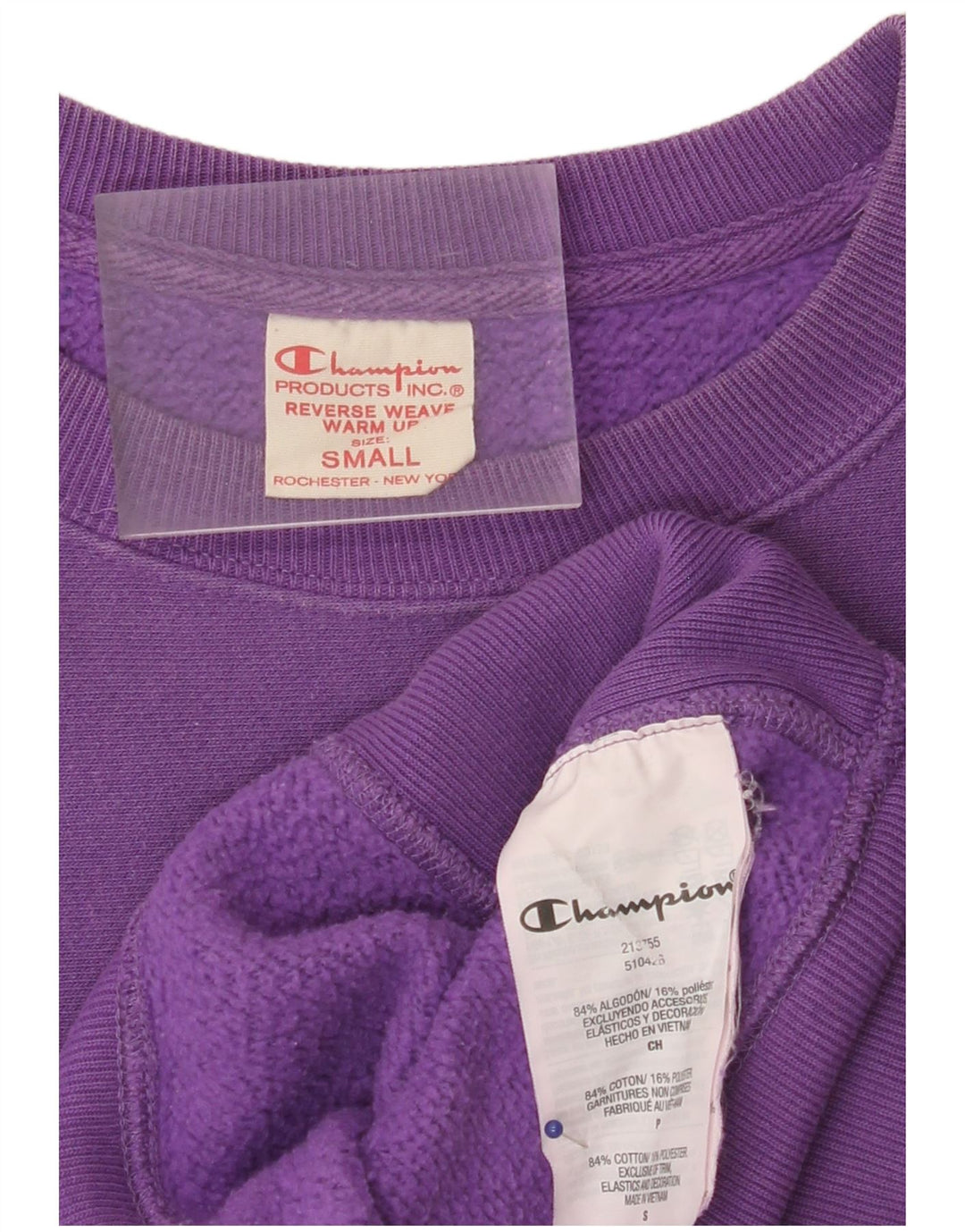 CHAMPION Felpa con grafica a trama inversa da uomo piccola in cotone viola