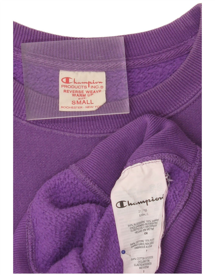 CHAMPION Felpa con grafica a trama inversa da uomo piccola in cotone viola
