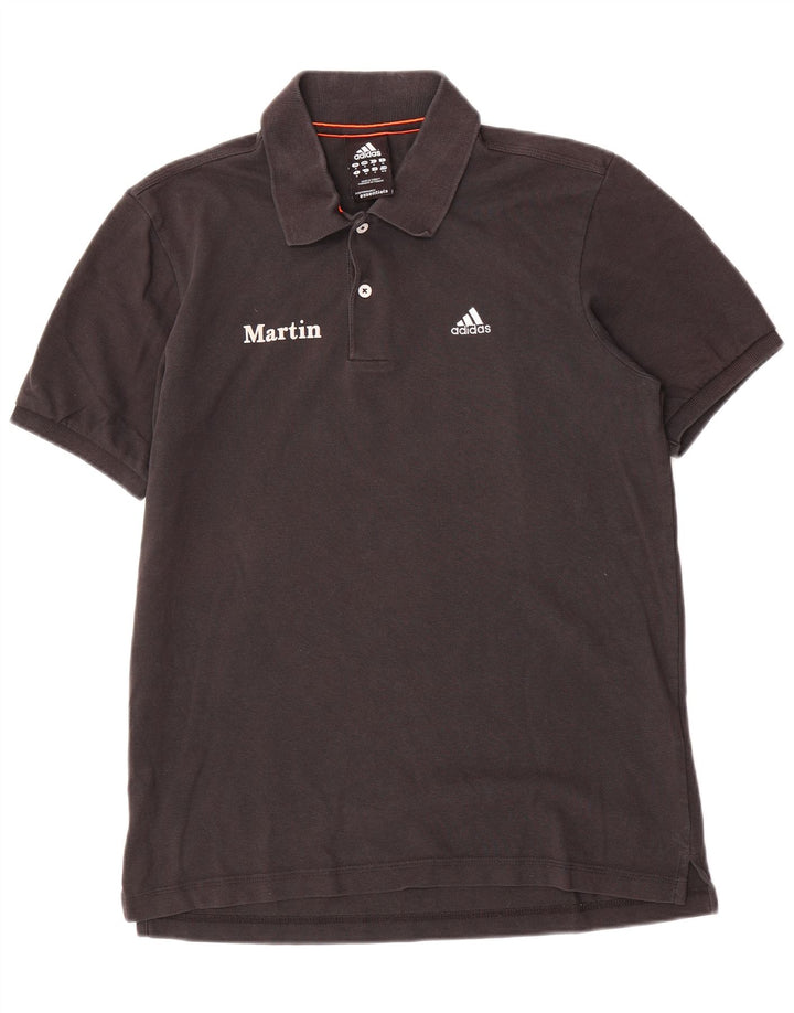 Polo Adidas da uomo con grafica Martin, cotone medio nero