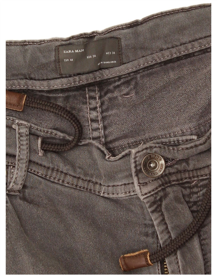Pantaloncini di jeans da uomo Zara EU 44 Large W34 Grigi