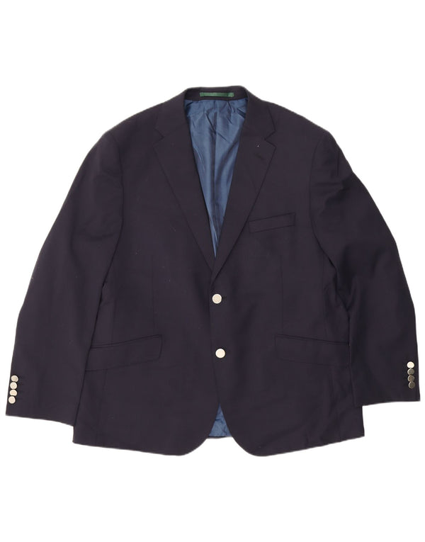 Giacca blazer a 2 bottoni da uomo Marks & Spencer EU 54 2XL Lana blu navy