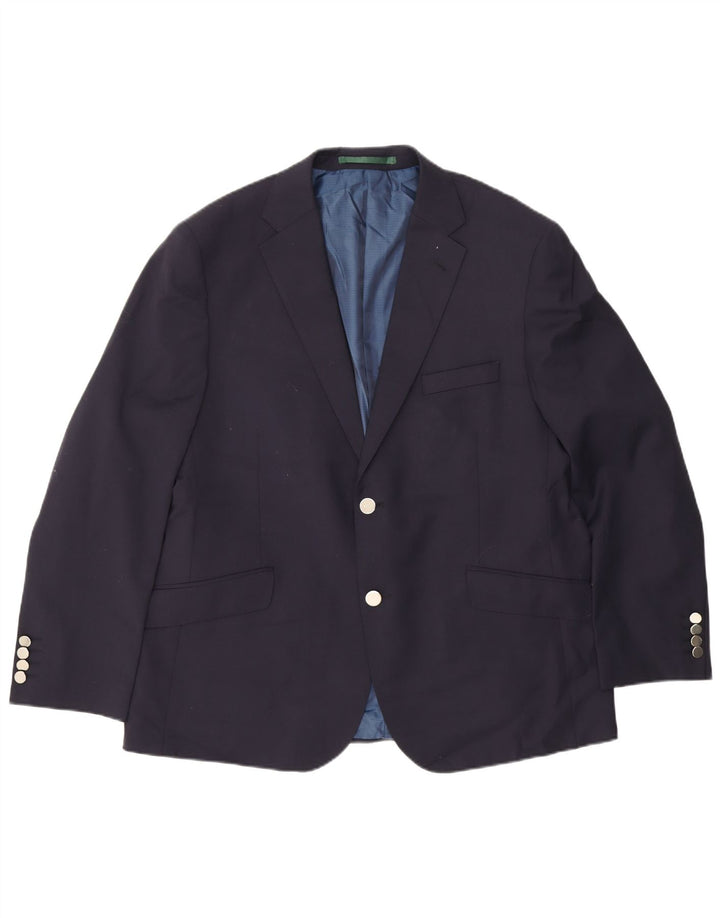 Giacca blazer a 2 bottoni da uomo Marks & Spencer EU 54 2XL Lana blu navy