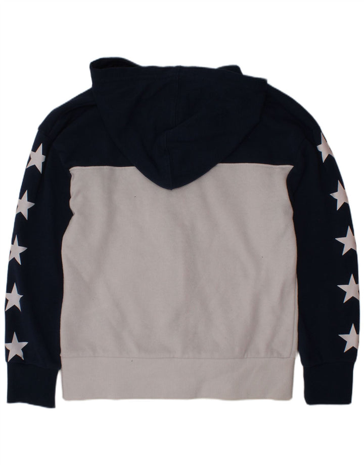Maglione con cappuccio e zip CONVERSE per ragazzi 8-9 anni piccolo blu navy color block