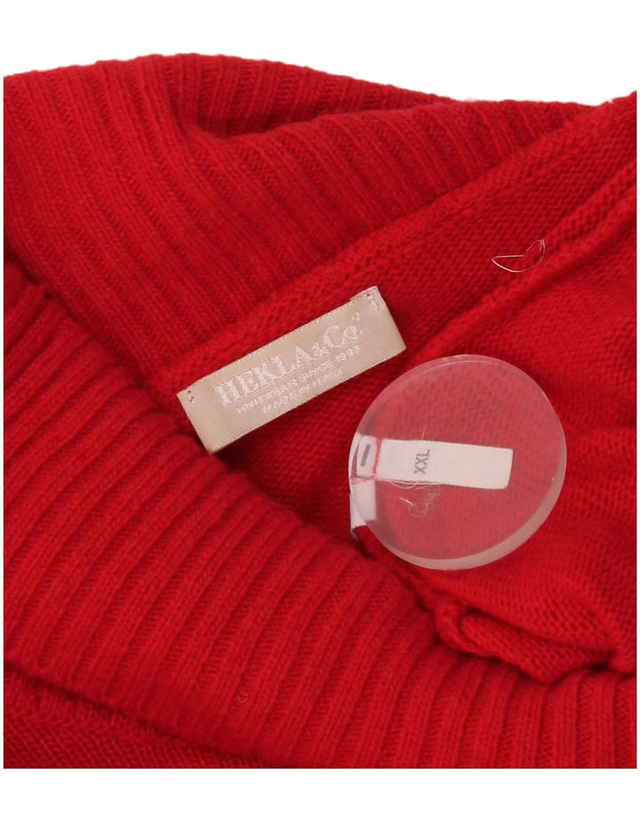 Maglione maglione a collo alto da donna Hekla & Co UK 20 2XL Rosso