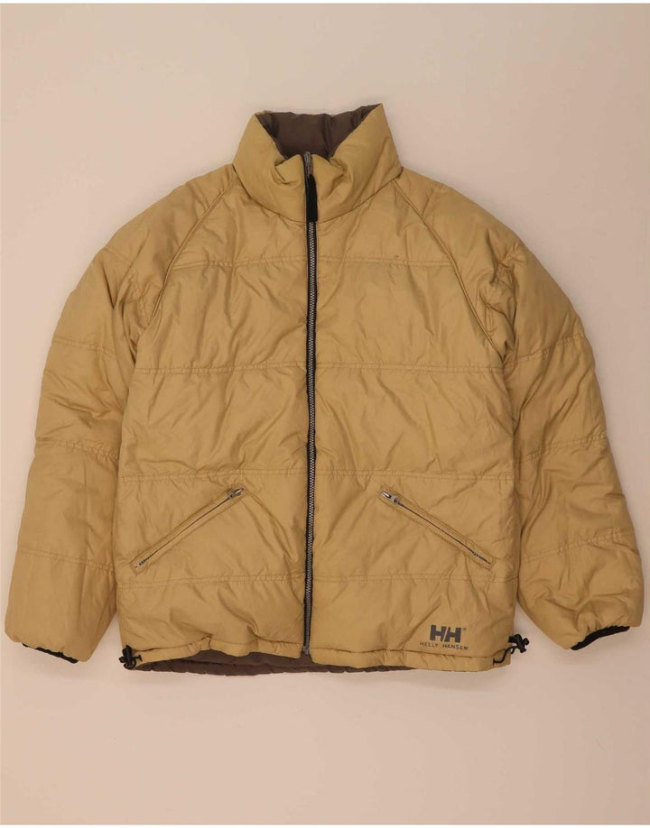 Giacca imbottita reversibile da uomo Helly Hansen UK 38 Nylon marrone medio