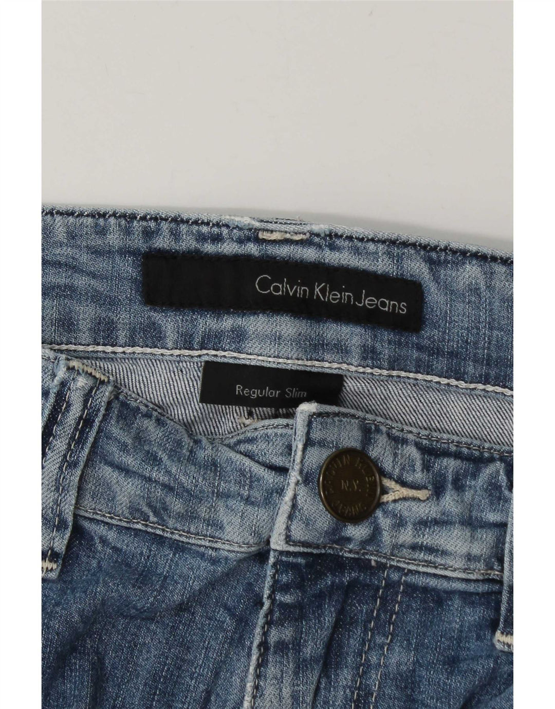 Jeans slim da uomo Calvin Klein W34 L34 Blu