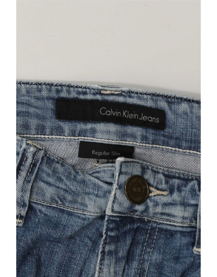 Jeans slim da uomo Calvin Klein W34 L34 Blu