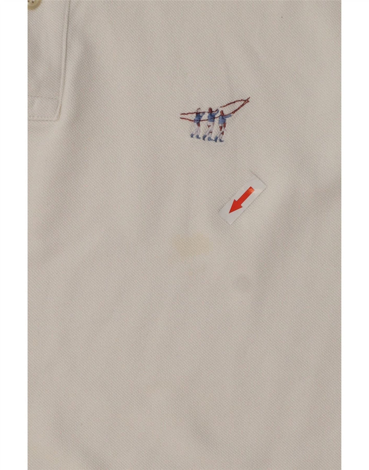 Polo da uomo Henry Cottons grande in cotone bianco