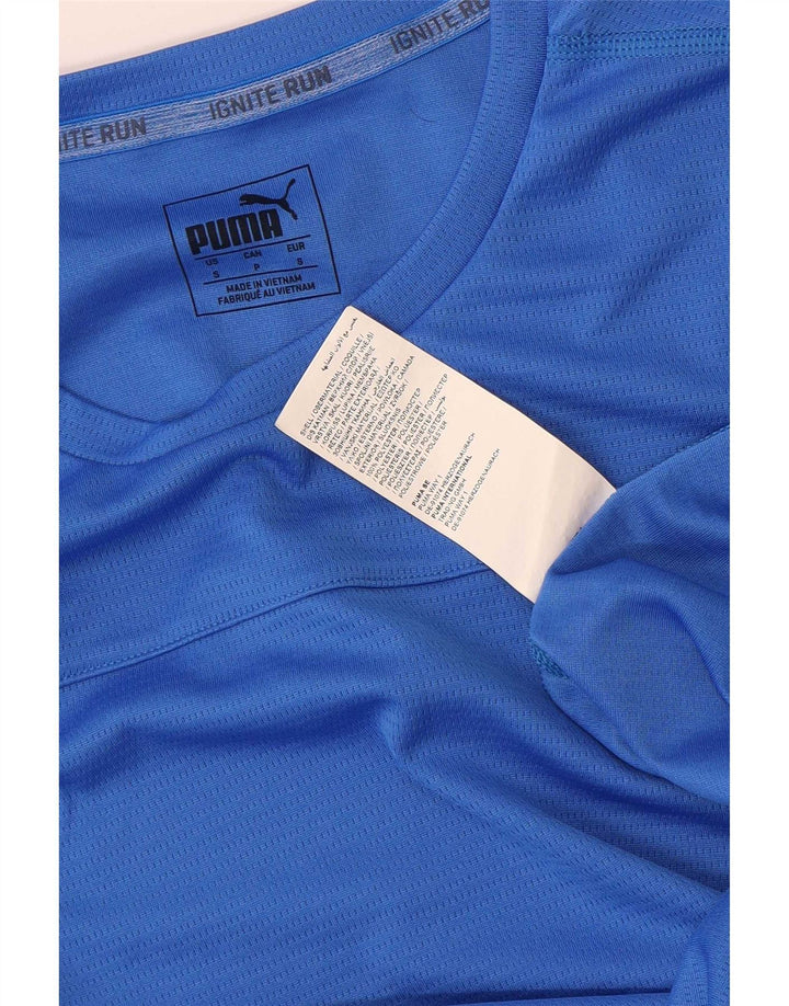 T-shirt da uomo Puma Top Small blu in poliestere