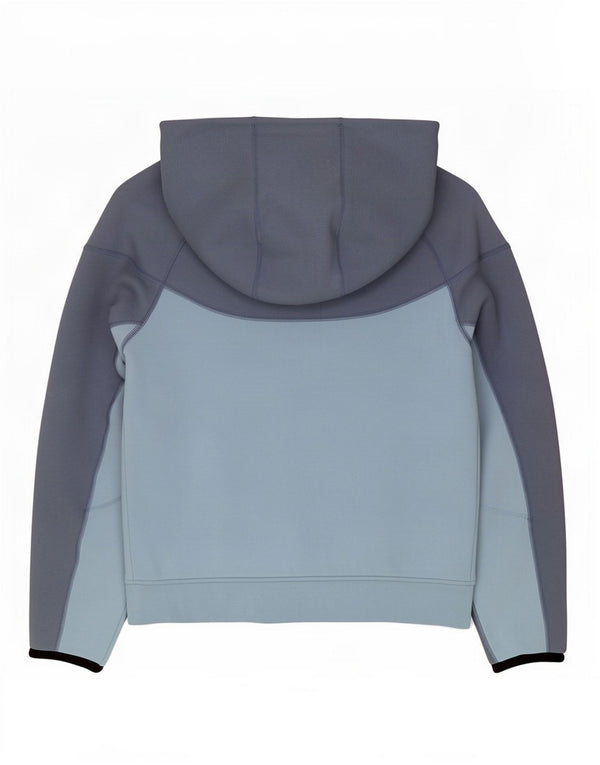 Felpa con cappuccio e zip Nike da ragazzo, 12-13 anni, in cotone color block grigio grande