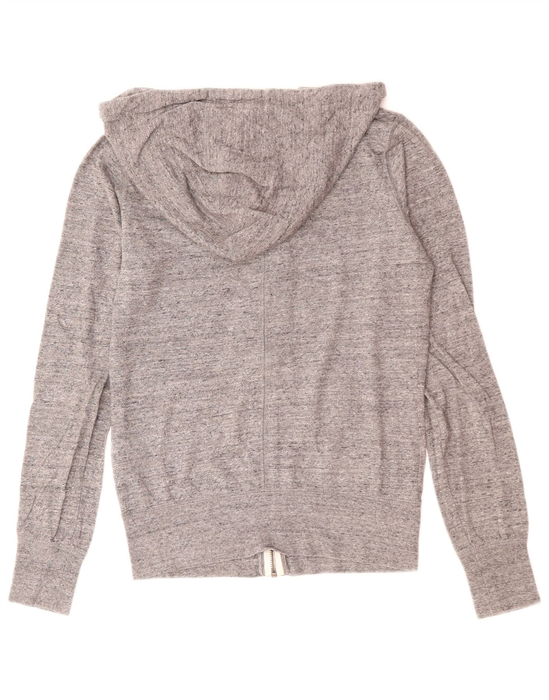 Maglione con cappuccio e zip da donna NIKE UK 10 piccolo poliestere screziato grigio
