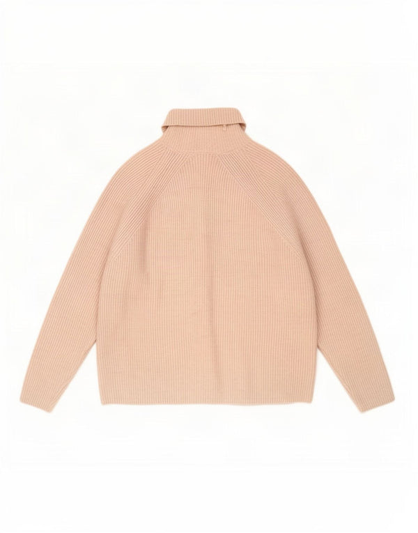 Maglione maglione a collo alto da donna Marks & Spencer UK 16 Large Beige Viscosa