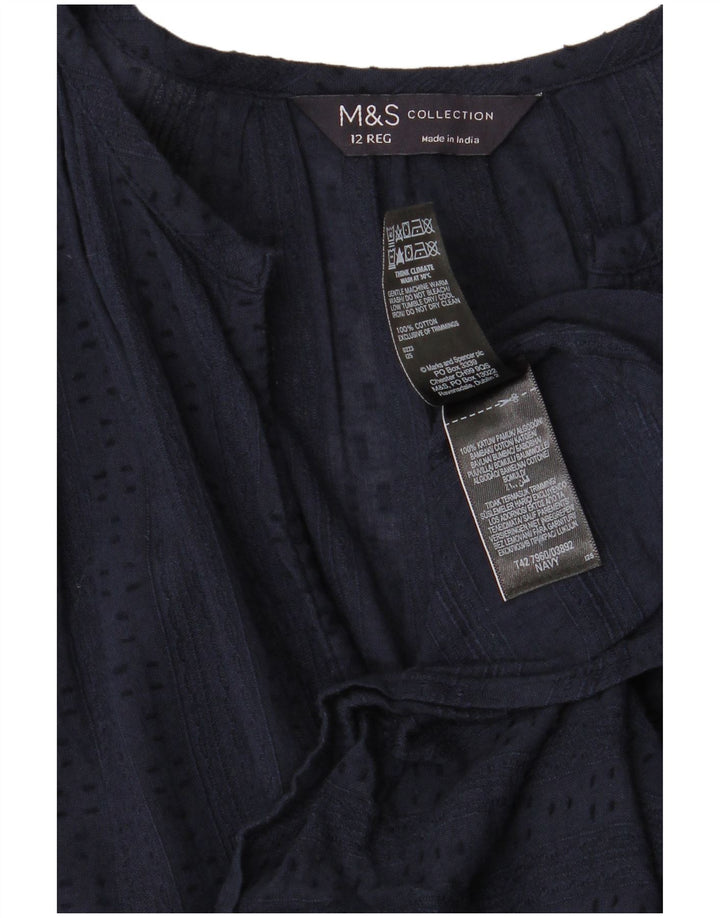 Abito a strati da donna Marks & Spencer UK 12 cotone blu navy medio
