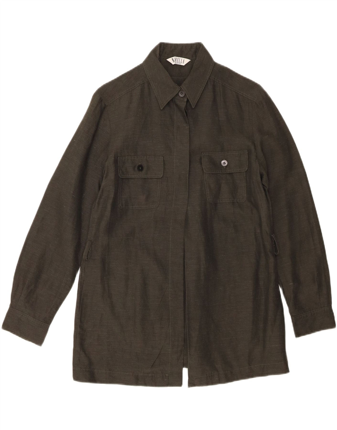 Camicia da donna Marella UK 8 piccola lino kaki