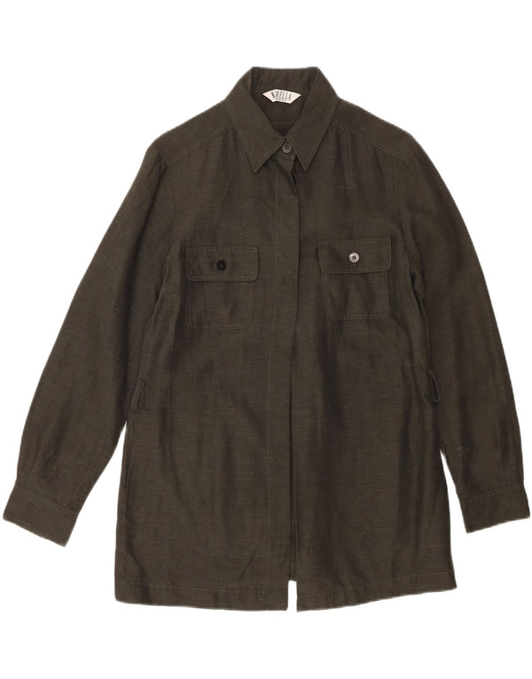 Camicia da donna Marella UK 8 piccola lino kaki