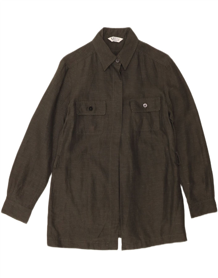 Camicia da donna Marella UK 8 piccola lino kaki