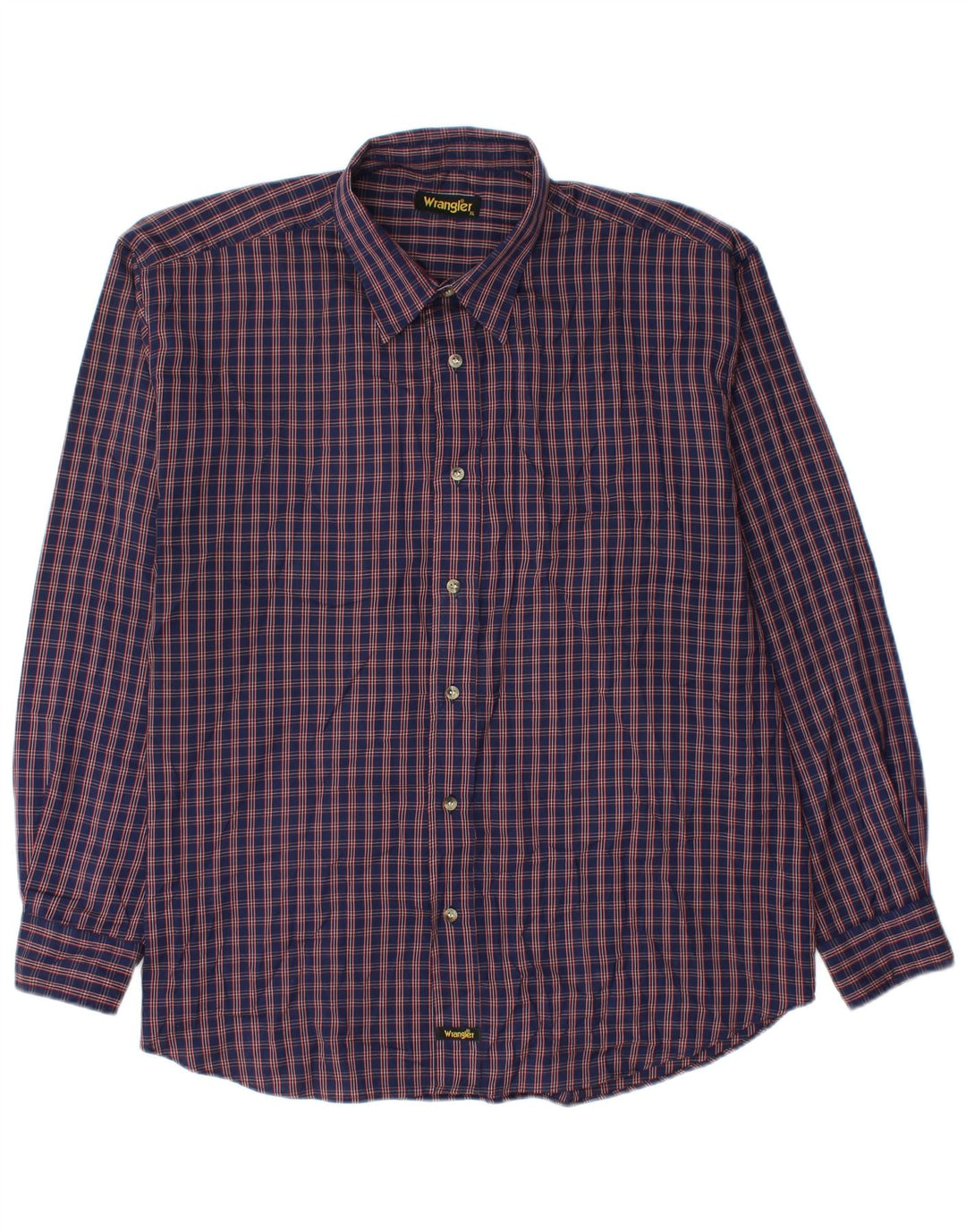 Camicia da uomo in flanella WRANGLER XL blu navy a quadri