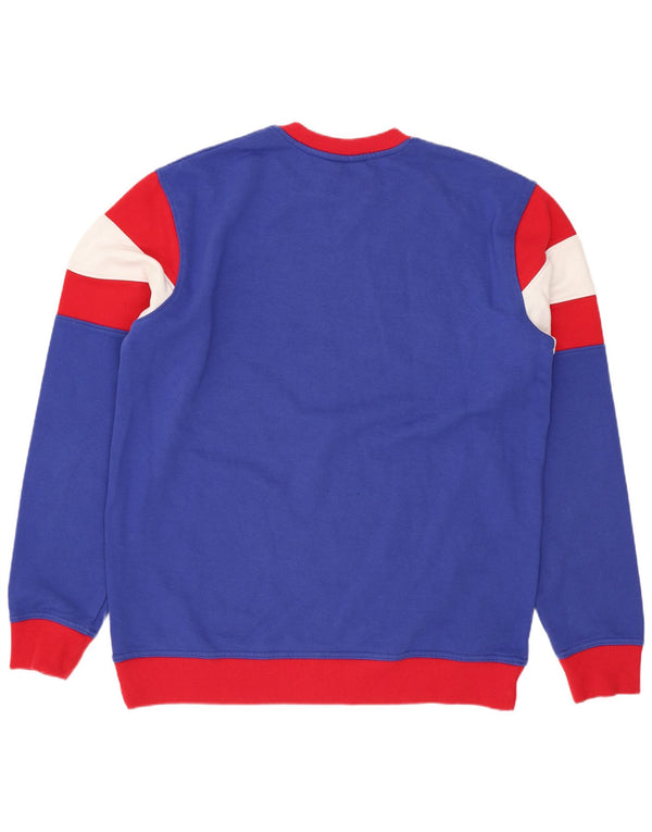Felpa da uomo con grafica Champion Kansas, maglione grande, color block blu