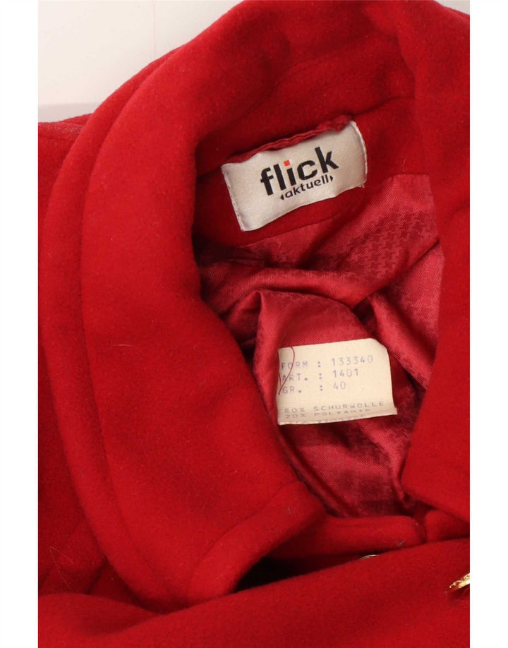 Soprabito oversize da donna vintage EU 40 lana rossa media