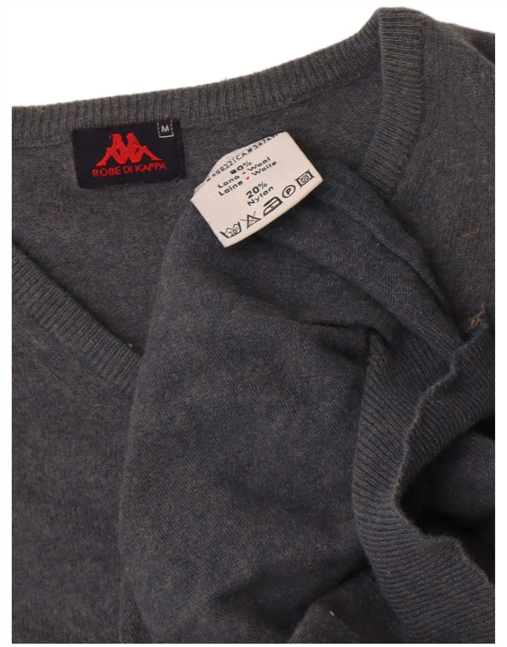 Maglione Kappa da donna con scollo a V UK 14 Lana blu navy medio