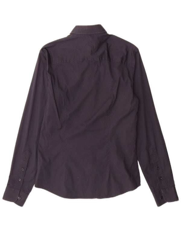 Camicia Armani Jeans Uomo Cotone Medio Blu Navy