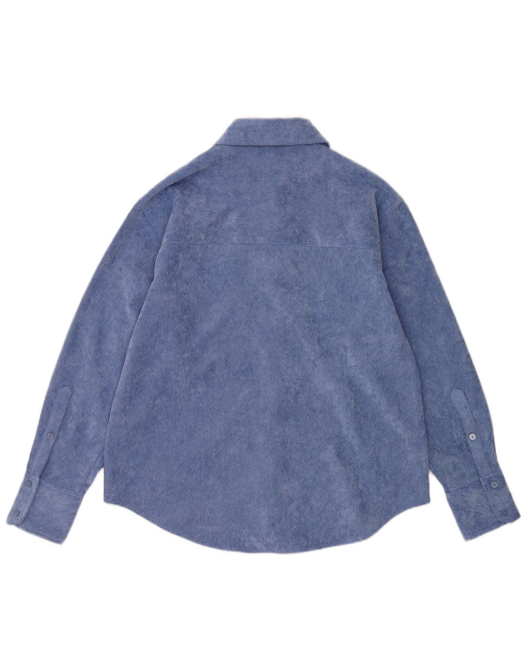 Camicia da donna in velluto a coste Zara UK 14 Poliestere blu medio