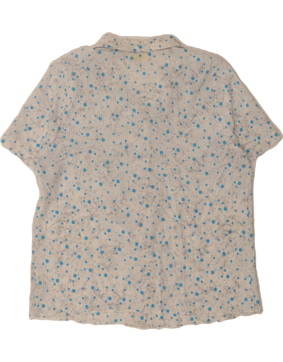 VINTAGE Womens Short Sleeve Shirt UK 18 XL White Spotted Polyester Vintage Vintage and Second-Hand Vintage from Messina Hembry 