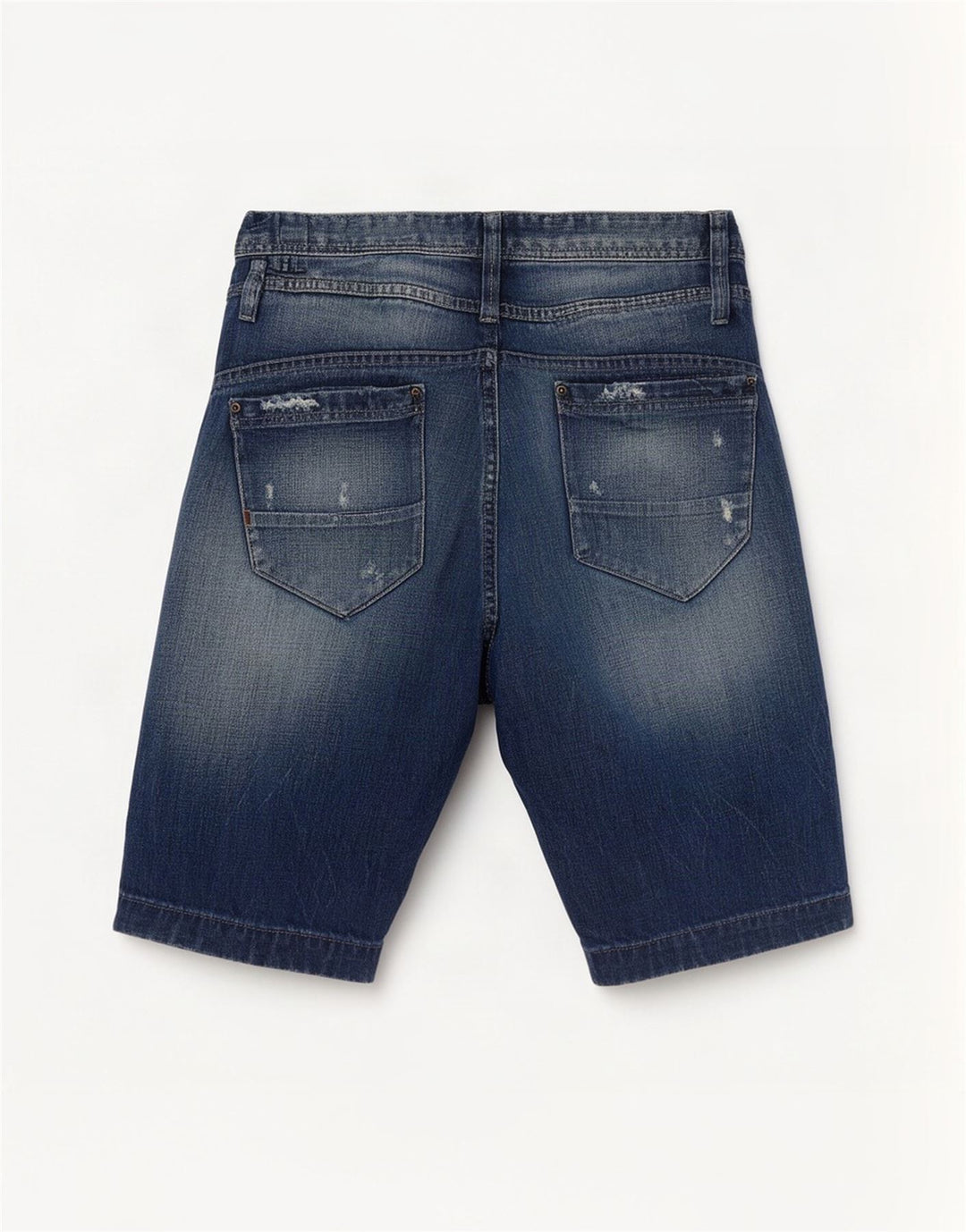 Pantaloncini di jeans invecchiati da uomo Jack & Jones medi W32 cotone blu