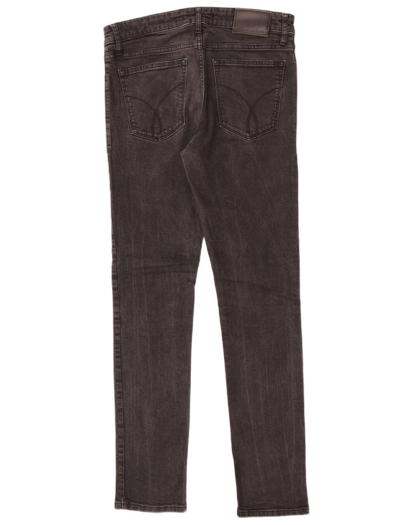 Jeans skinny da uomo Calvin Klein W32 L32 cotone grigio