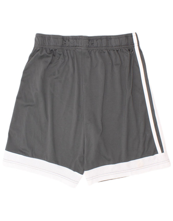 Adidas Boys Sport Shorts 13-14 Years Grey Colourblock Polyester
