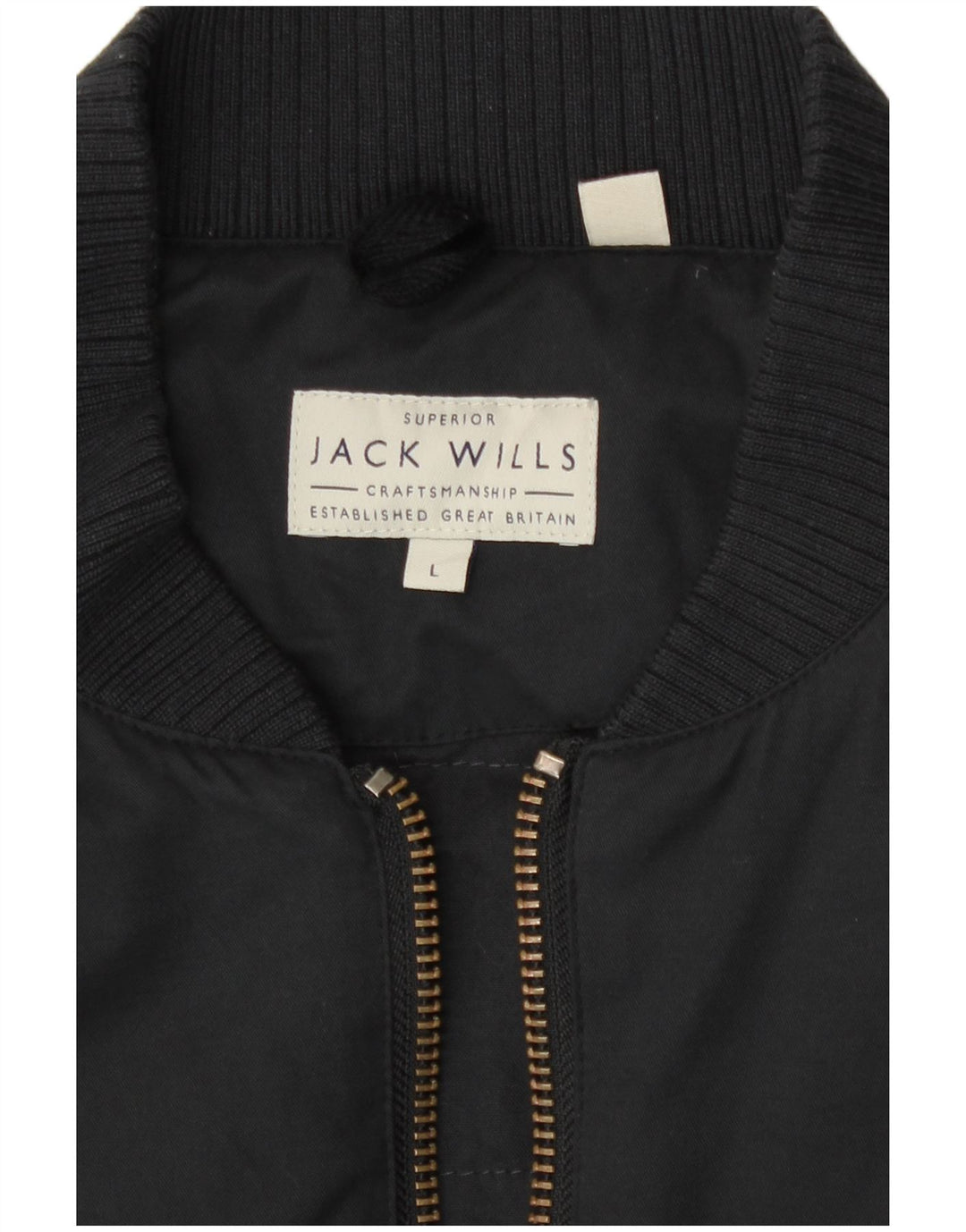 Giubbotto bomber da uomo Jack Wills UK 40 grande cotone nero