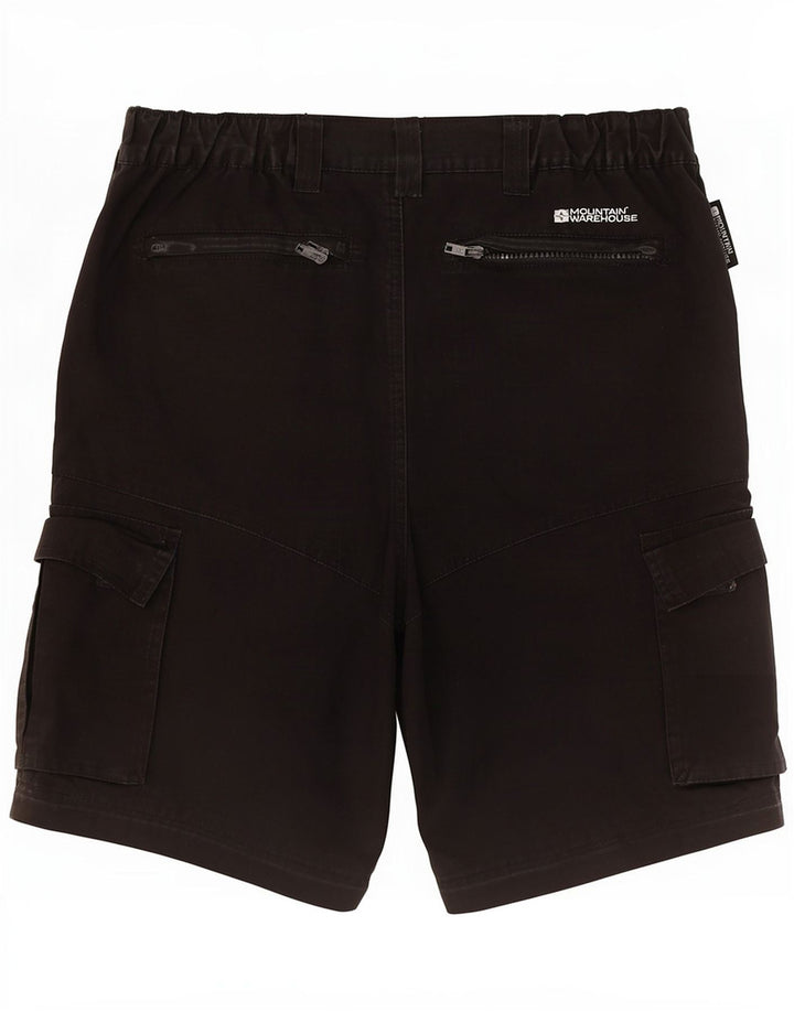Mountain Warehouse Pantaloncini cargo da uomo piccoli W30 Poliestere nero