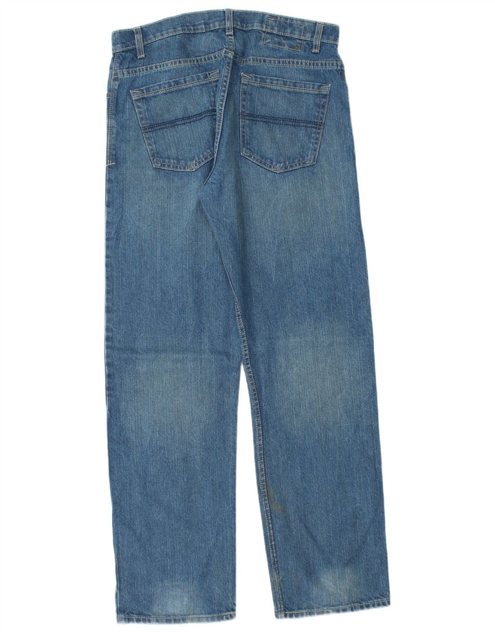 Jeans dritti da uomo Marks & Spencer Blue Harbour W32 L31 cotone blu