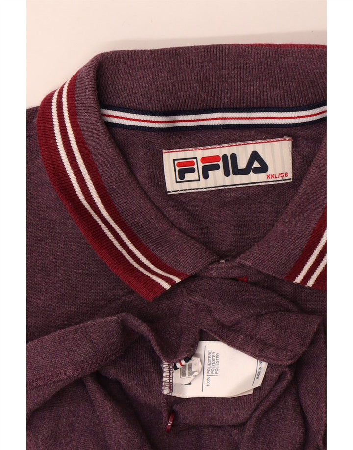 Polo da uomo Fila IT 56 2XL Bordeaux poliestere