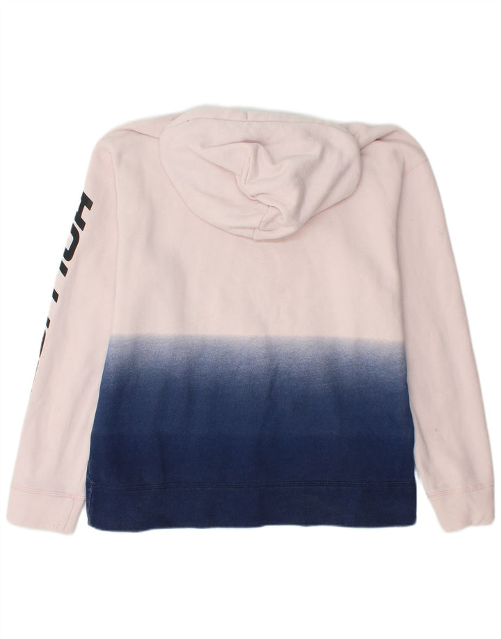 Maglione con cappuccio grafico da uomo HOLLISTER grande in cotone color block bianco