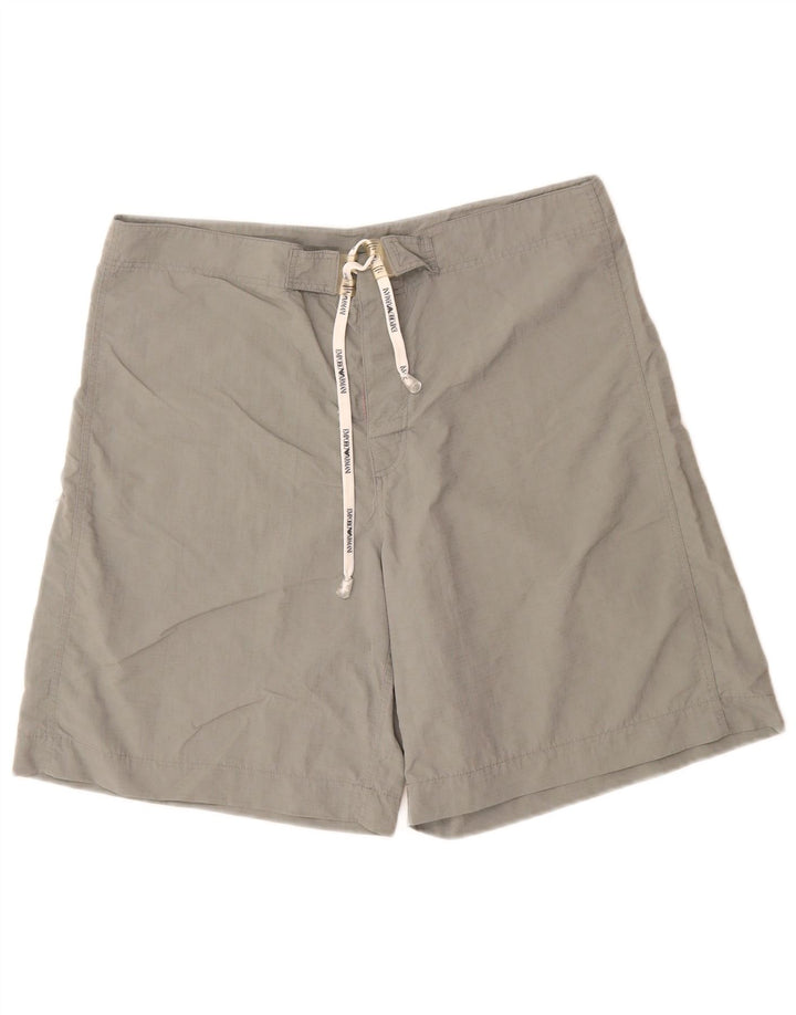 Pantaloncini da bagno da uomo Emporio Armani IT 50 Large Grigio Poliestere