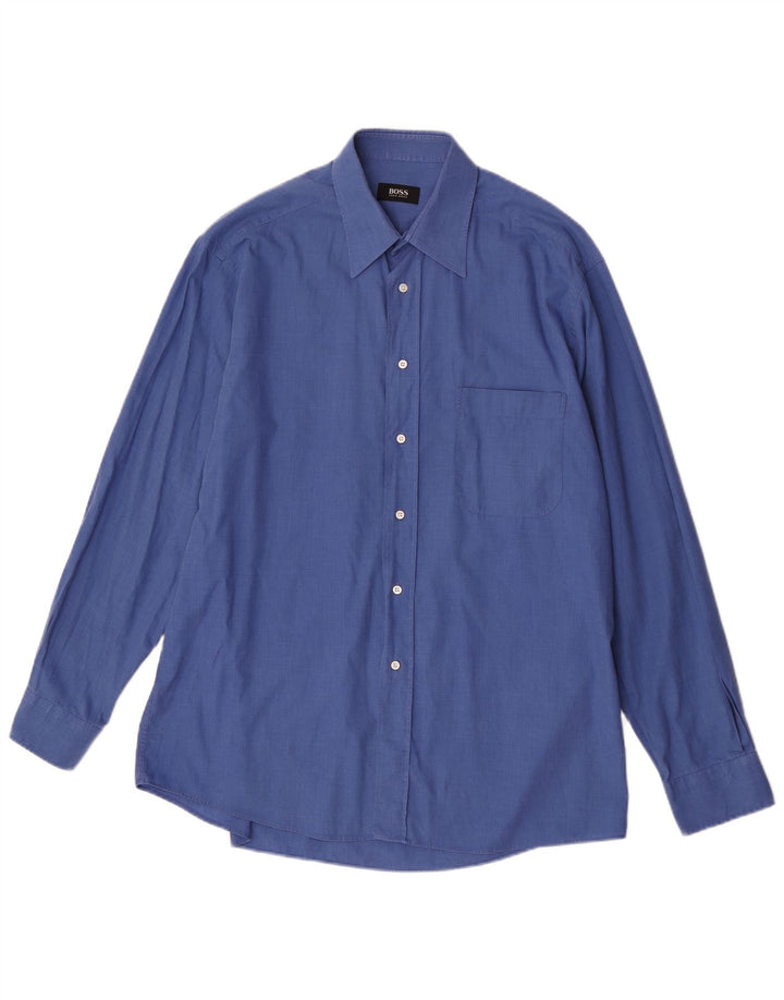 Camicia da uomo Hugo Boss taglia 41 grande blu