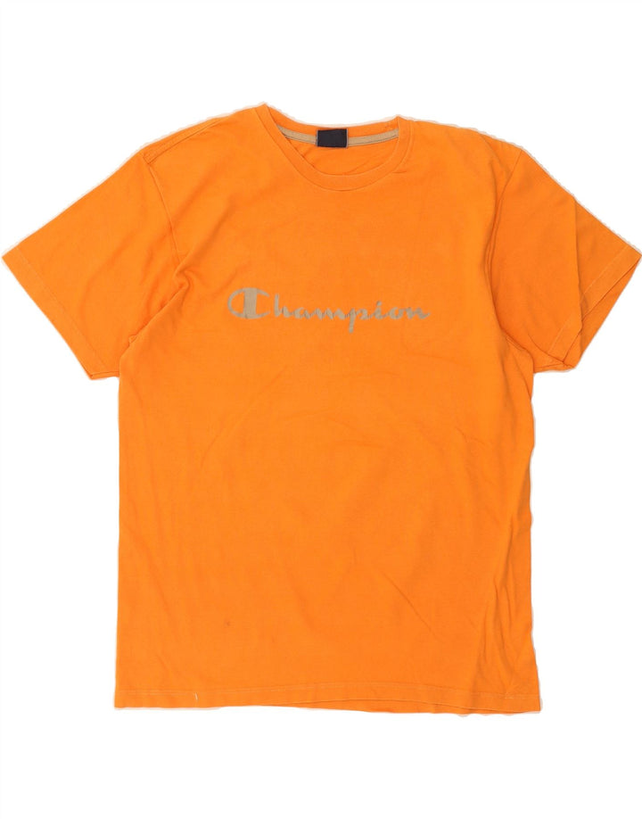 CHAMPION Mens Graphic T-Shirt Top XL Orange Vintage Champion and Second-Hand Champion from Messina Hembry 