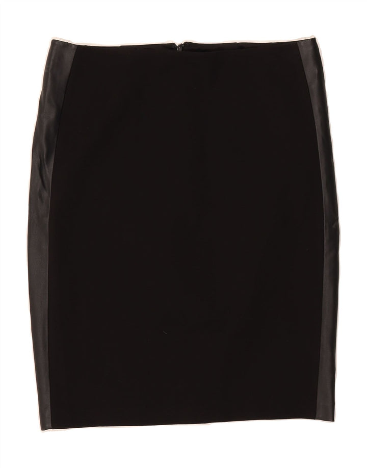 FENN WRIGHT MANSON Womens Pencil Skirt UK 14 Large W32  Black Colourblock Vintage Fenn Wright Manson and Second-Hand Fenn Wright Manson from Messina Hembry 