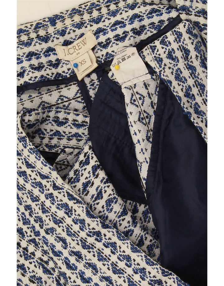 Giacca blazer con zip intera da donna J. Crew UK 6 XS poliestere geometrico grigio