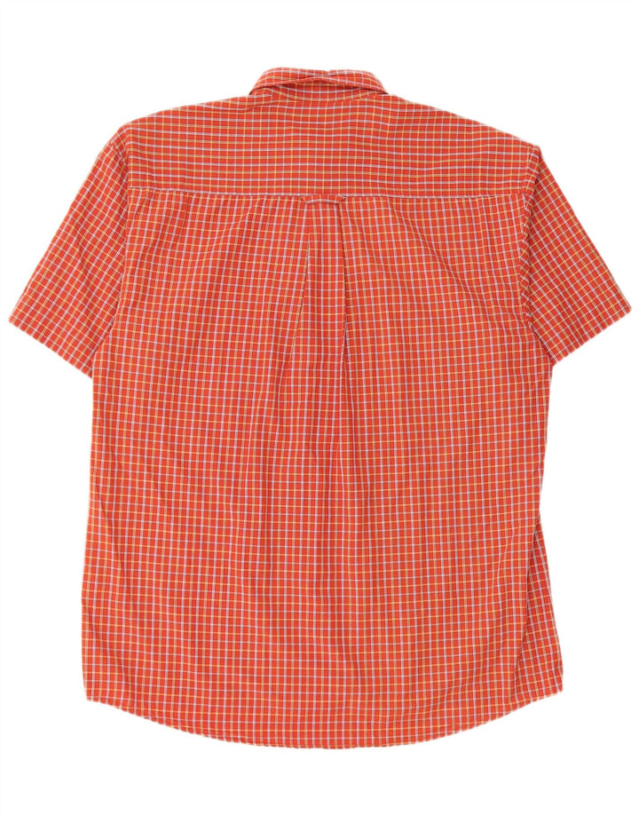 Camicia a maniche corte da uomo Camel Active in cotone a quadri rosso medio