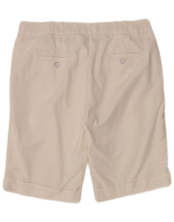 Pantaloncini chino autografi da donna Marks & Spencer UK 14 grandi W32 cotone bianco