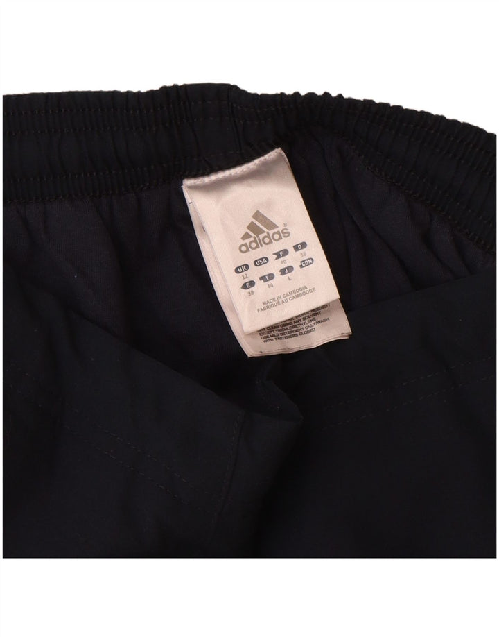 Pantaloni da tuta da donna Adidas UK 12 Medium Blu Navy Poliestere